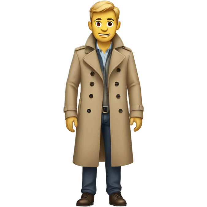 Guy in trenchcoat emoji