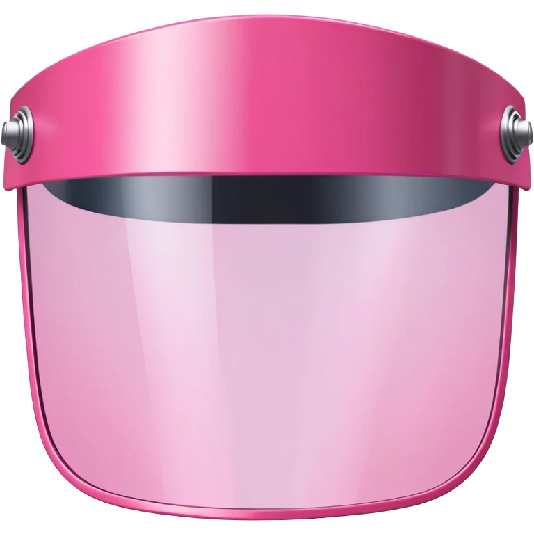 heavy duty pink shield visor, massive thickness, exaggerated Y2K style, substantial design emoji