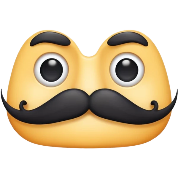 classic black mustache  emoji