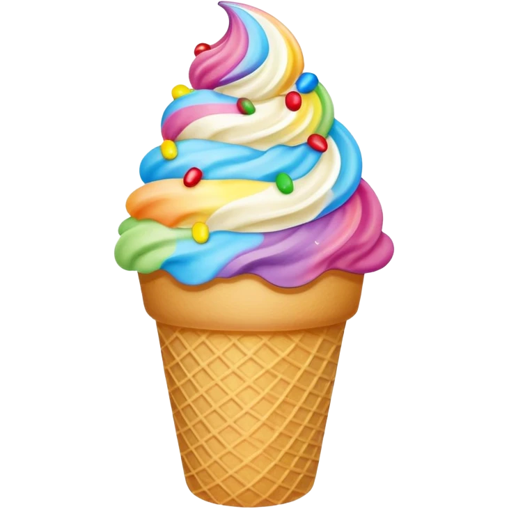 Ice Cream Rainbow Swirl Soft Serve emoji