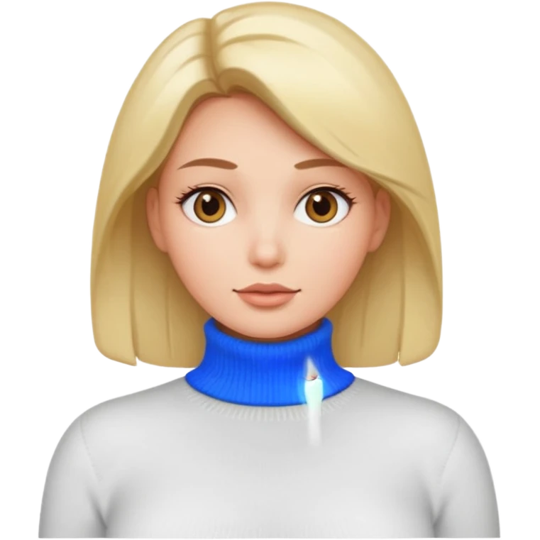 "white turtleneck sweater" on big tits emoji