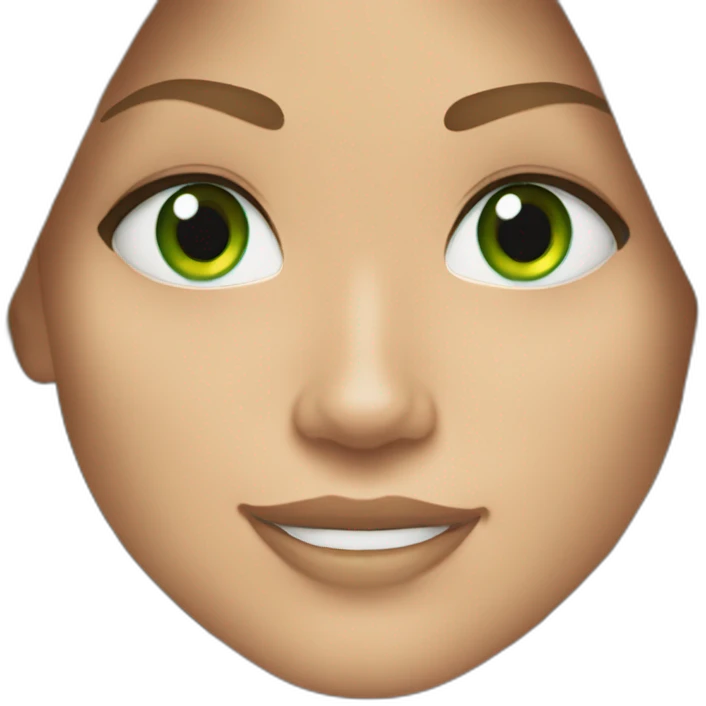 Dwayne Johnson and White girl green eyes ans very long dark blond hair emoji