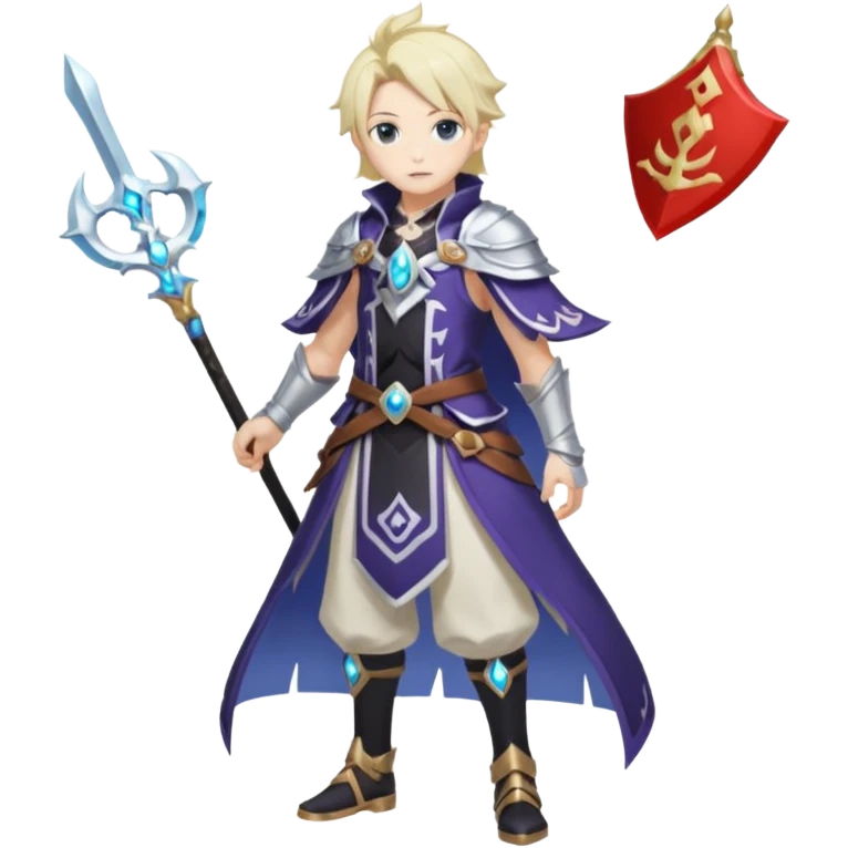 Diluc Ragnvindr (from Genshin Impact) (full body) emoji