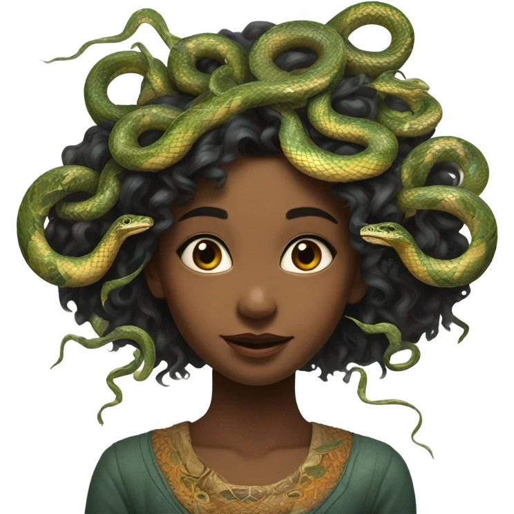 girl with snakes for hair  emoji