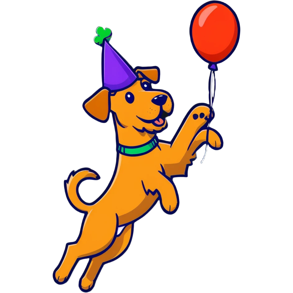Irish terrier party emoji