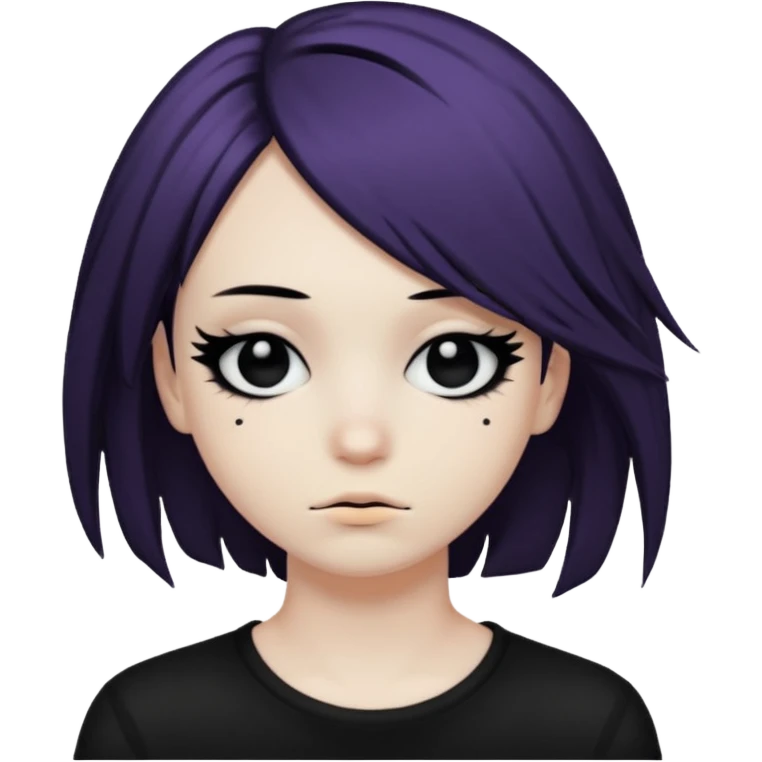 emo person with hair over face  emoji