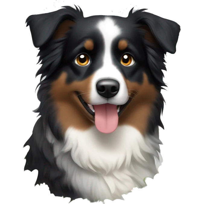 Plant garland Small black australian shepherd dog emoji