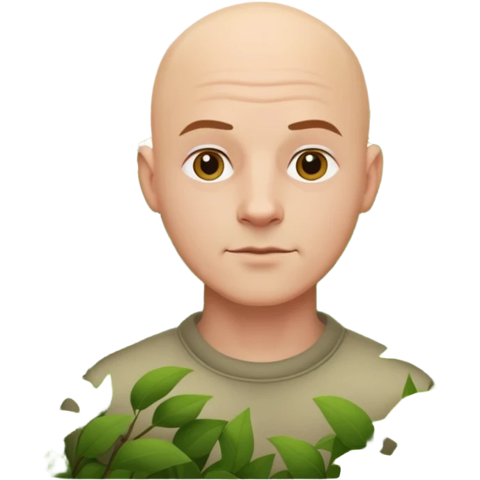 Голвй дед в кустах emoji