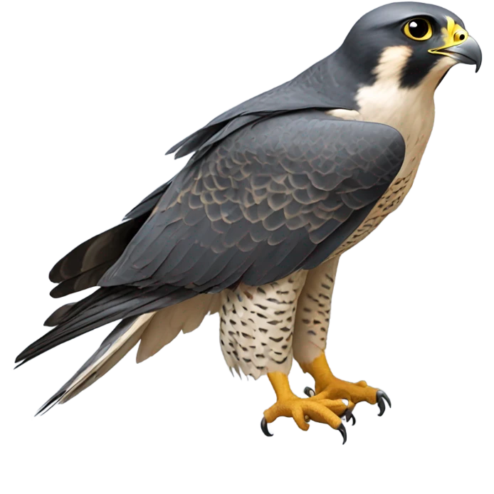 Peregrine falcon with bird in talons  emoji