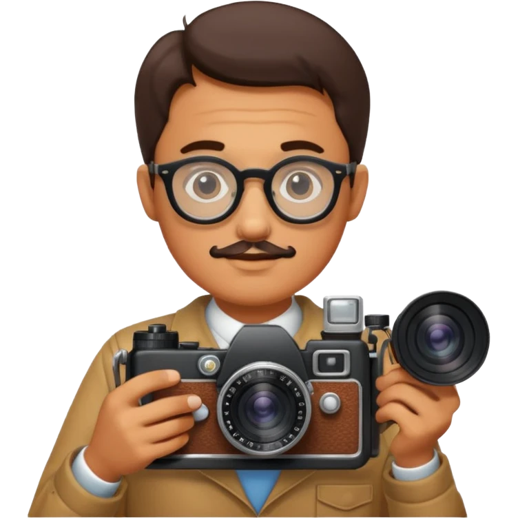 Camera Collector + retro lens, Vintage Collectors. emoji