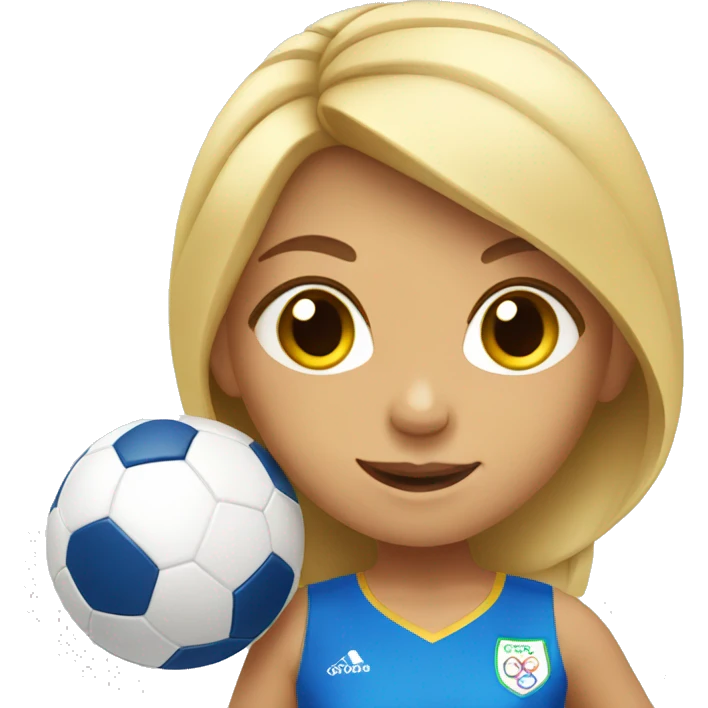 summer olympics girl playing soccer emoji