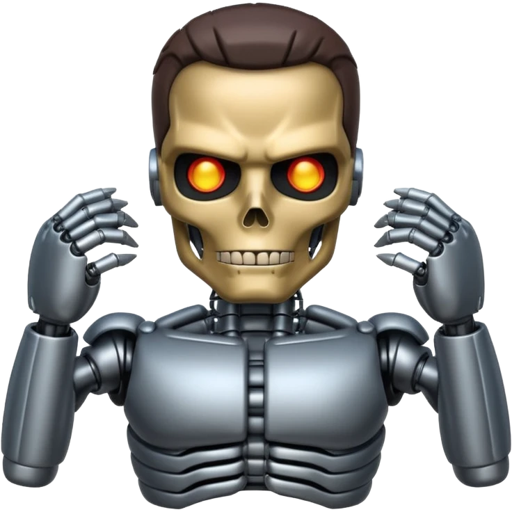 Creates an emoji with the image of the state of Arnold Schwarzenegger from the Terminator emoji