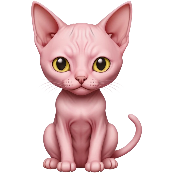 Hairless cat sitting emoji