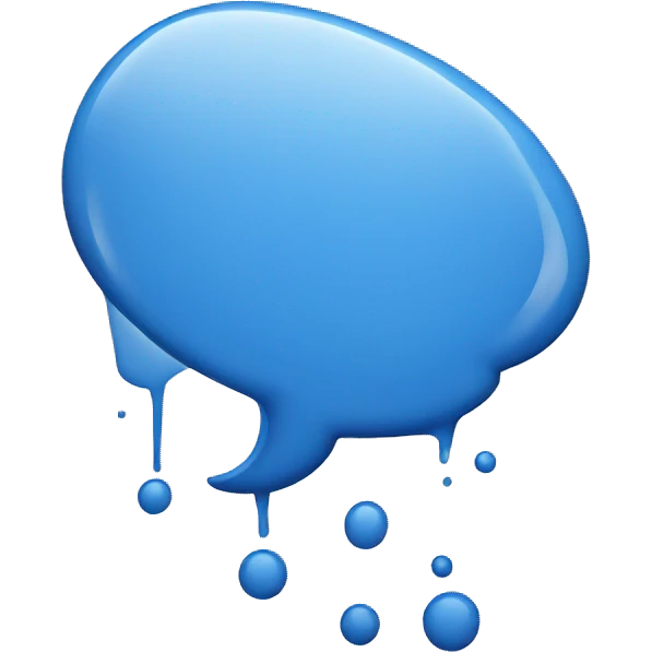 Ink Blue  message bubble  emoji