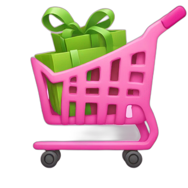 Pink Shopping Cart emoji