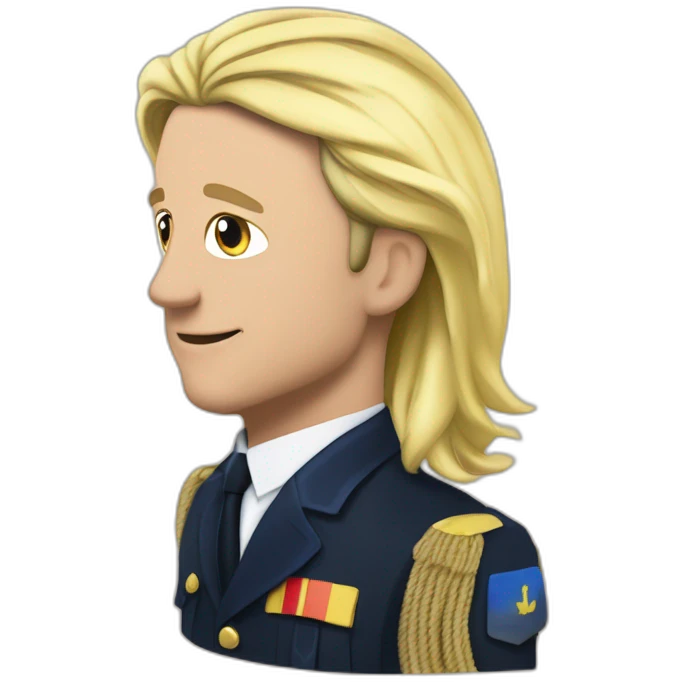 Macron a cheval sur marine lepen emoji
