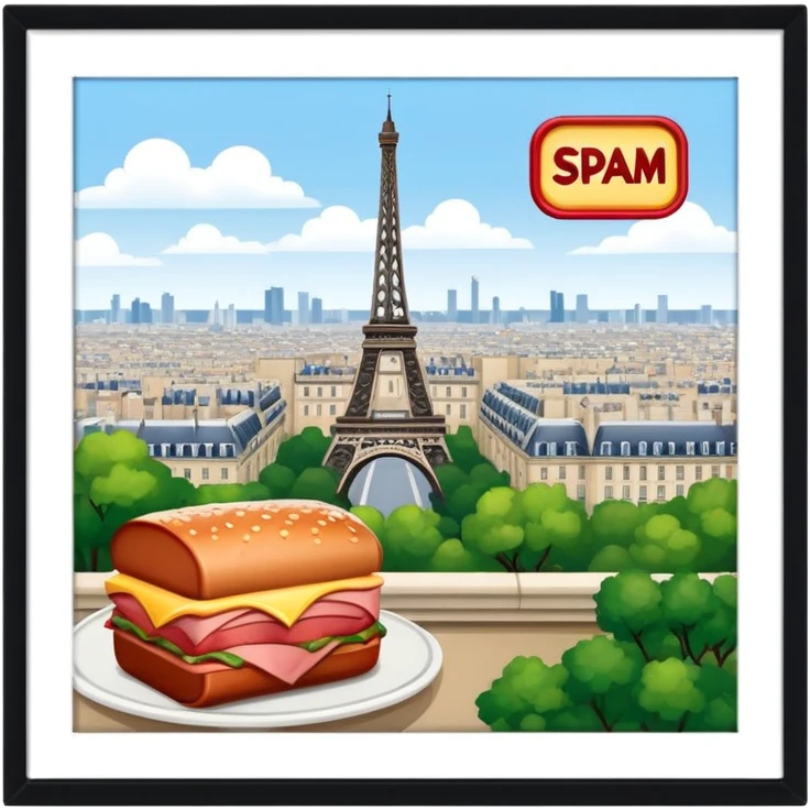 SPAM MEAT PARIS art gallery landscape  emoji
