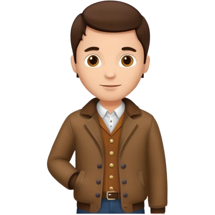 brunette man with brown dutch clothing emoji