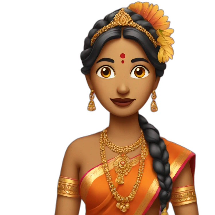 An Indian cultural  lady emoji