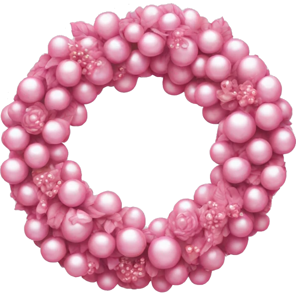 Pink wreath with pearls emoji