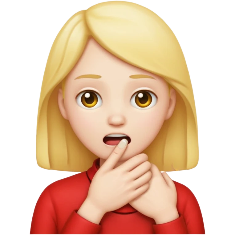 Emoji with hand around throat  emoji