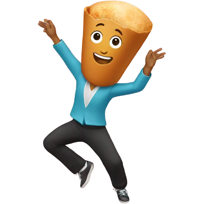 Egg roll dancing emoji