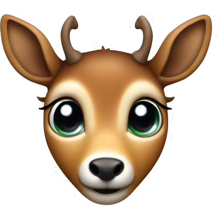 deer with eyes in the shape of heart emoji, deer's eyes are hearts emoji