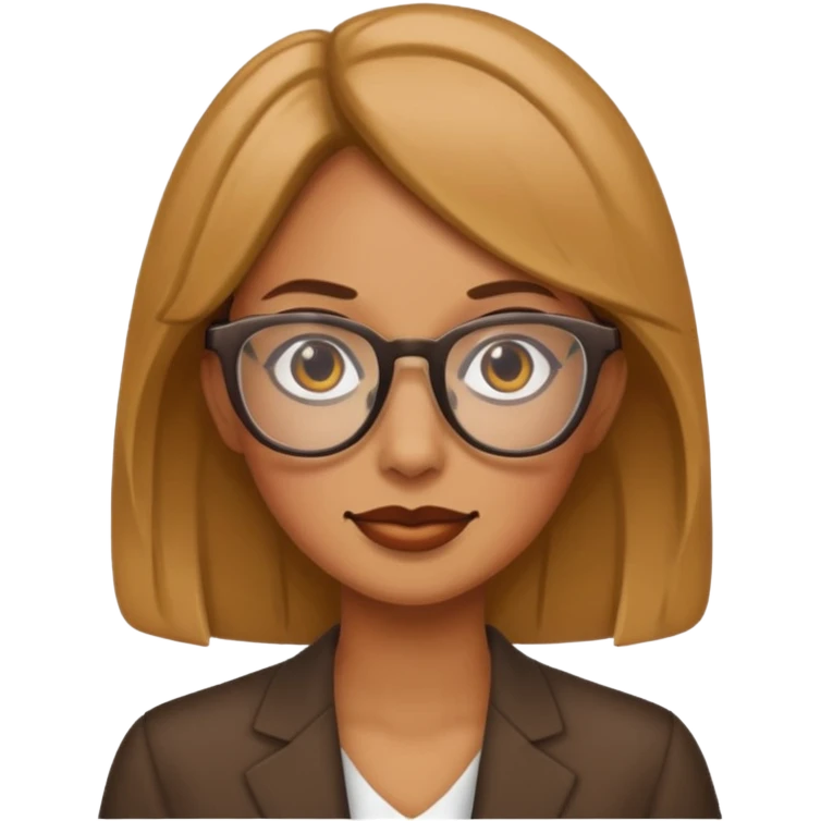 mujer trigueña con lentes emoji