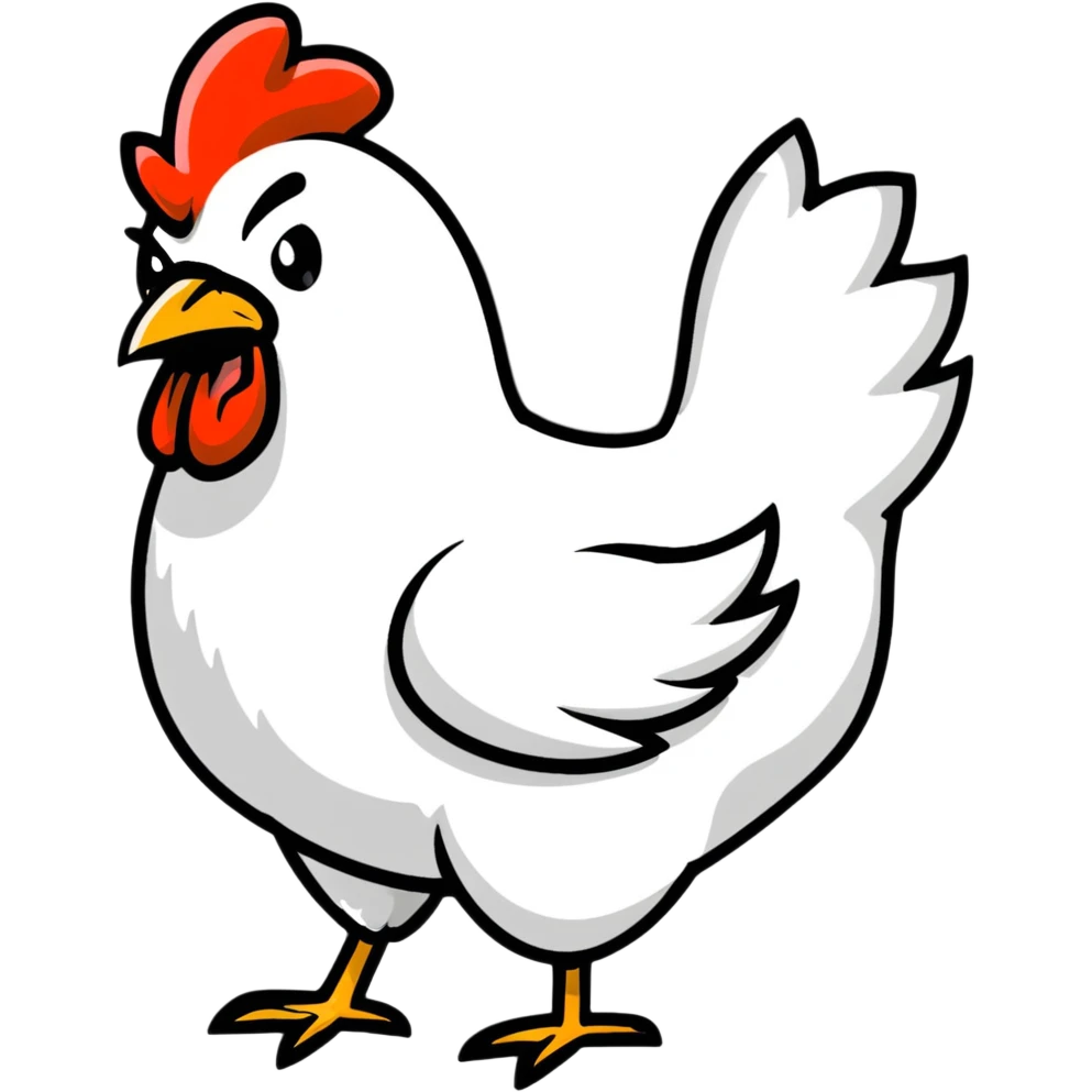 shouting yellow chicken emoji