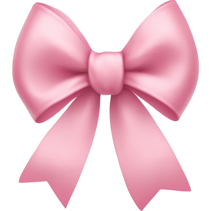 light pink ribbon bow emoji
