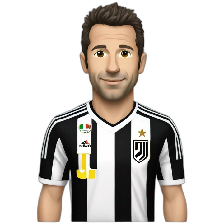 alex del piero with Juventus shirt emoji