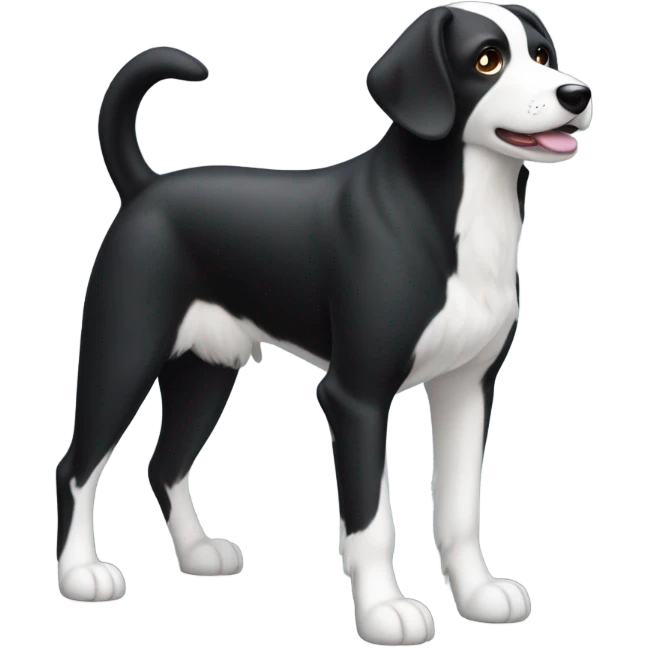 Black white dog emoji