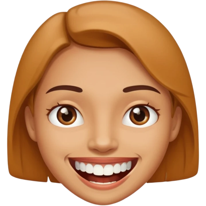 Beautiful, fine , open teeth and smiling face emoji