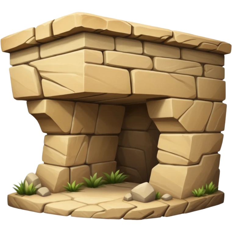 rock overhang , shelter. emoji