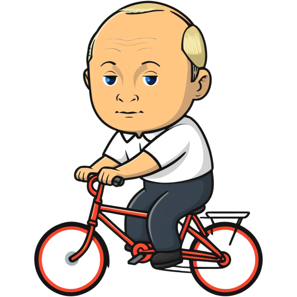 Vladimir Putin riding a bicycle emoji