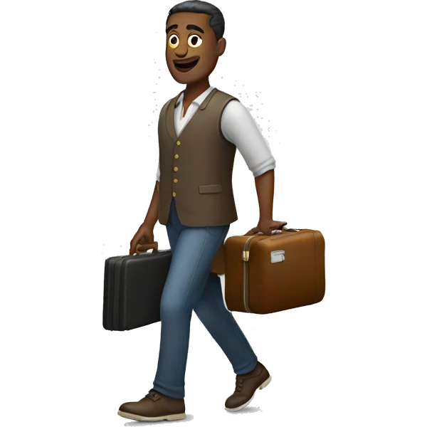 Man with suitcase  emoji