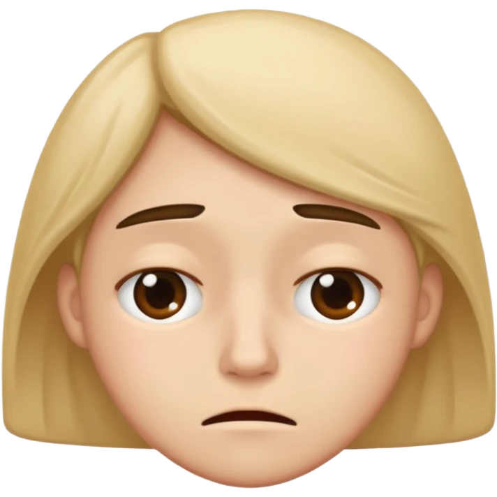 Un visage fatigué et un expression de paresseux emoji