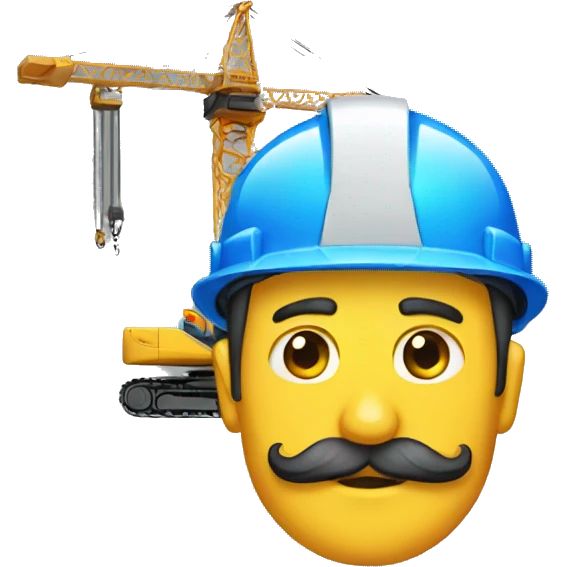 construction crane mustache emoji