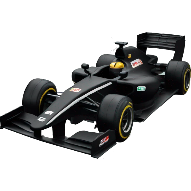 black simplistic formula one car emoji