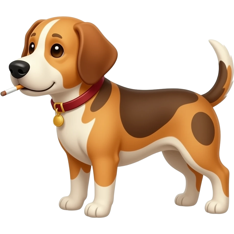 Dog, smoking emoji