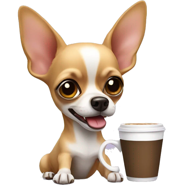 chihuahua with coffee  emoji