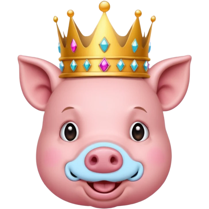 un cochon avec une couronne  emoji