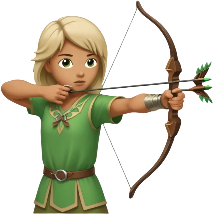 Blind archer aiming emoji