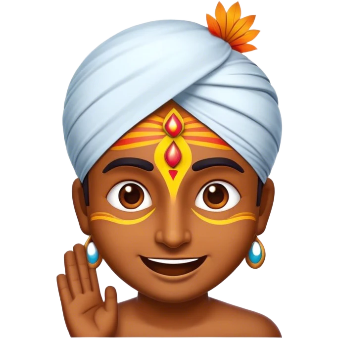 Cinematic Realistic Bollywood Pop Culture Emoji, featuring an energetic portrayal of Indian cinema rendered with dynamic textures and lively, colorful lighting. emoji