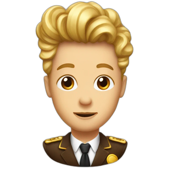 Oldbelgium gold hair dinking coffee emoji