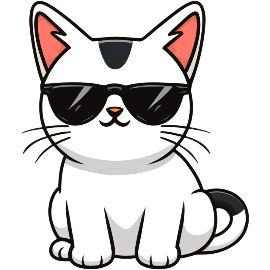 Cat with sunglasses emoji