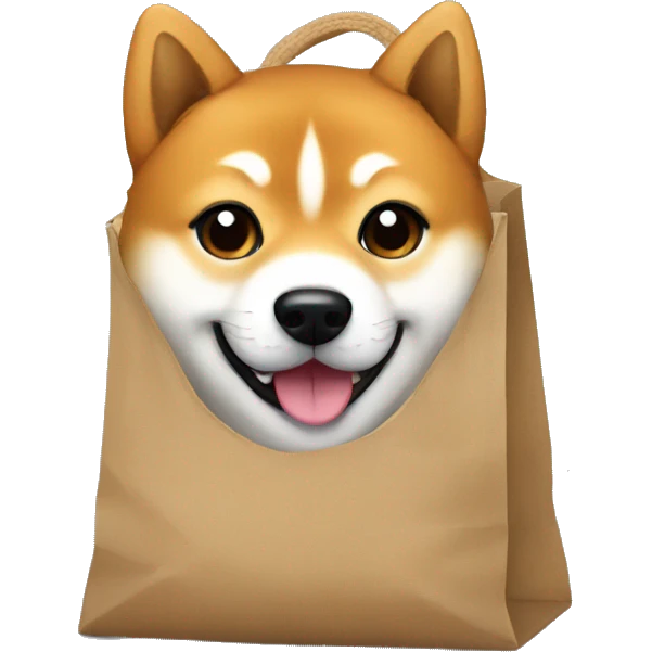 Shiba Inu in a bag emoji