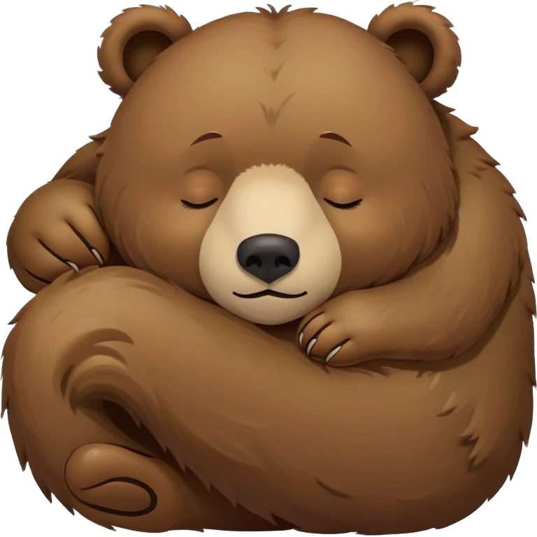 Bear with eyes closed, sleeping on back with legs sticking up emoji