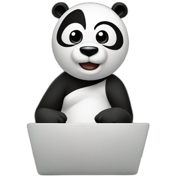 Kungfu Panda at Computer emoji