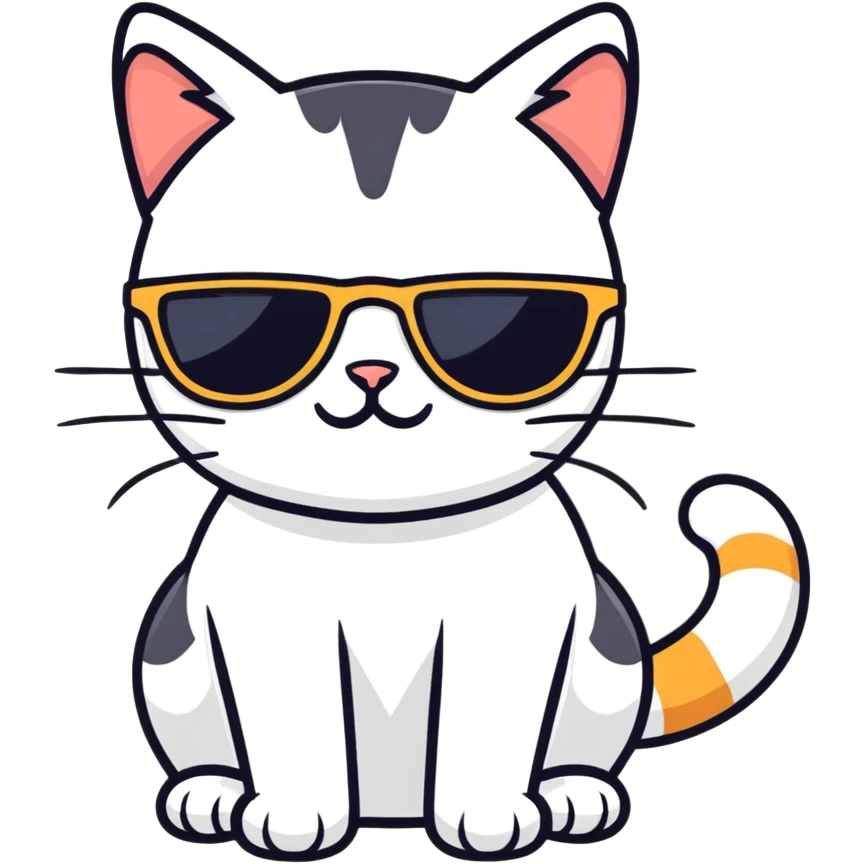 Cat with sunglasses emoji